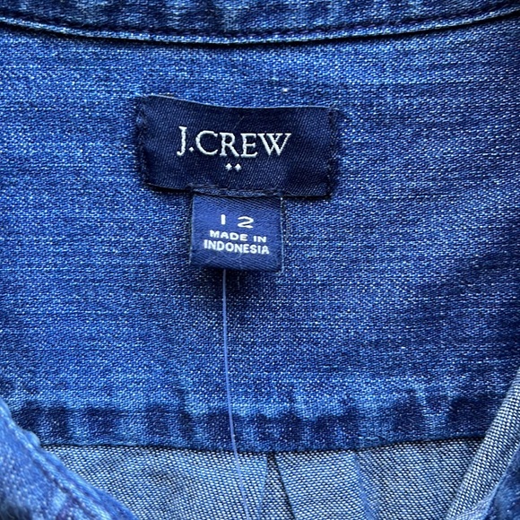 J.Crew Mercantile denim shirt dress NWT size 12 - Picture 6 of 6
